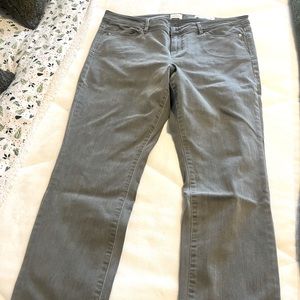 Army Green J.Jill Denim Authentic Fit Slim Ankle Pants.